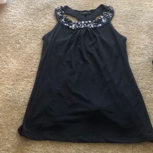 Black sequined going out tank